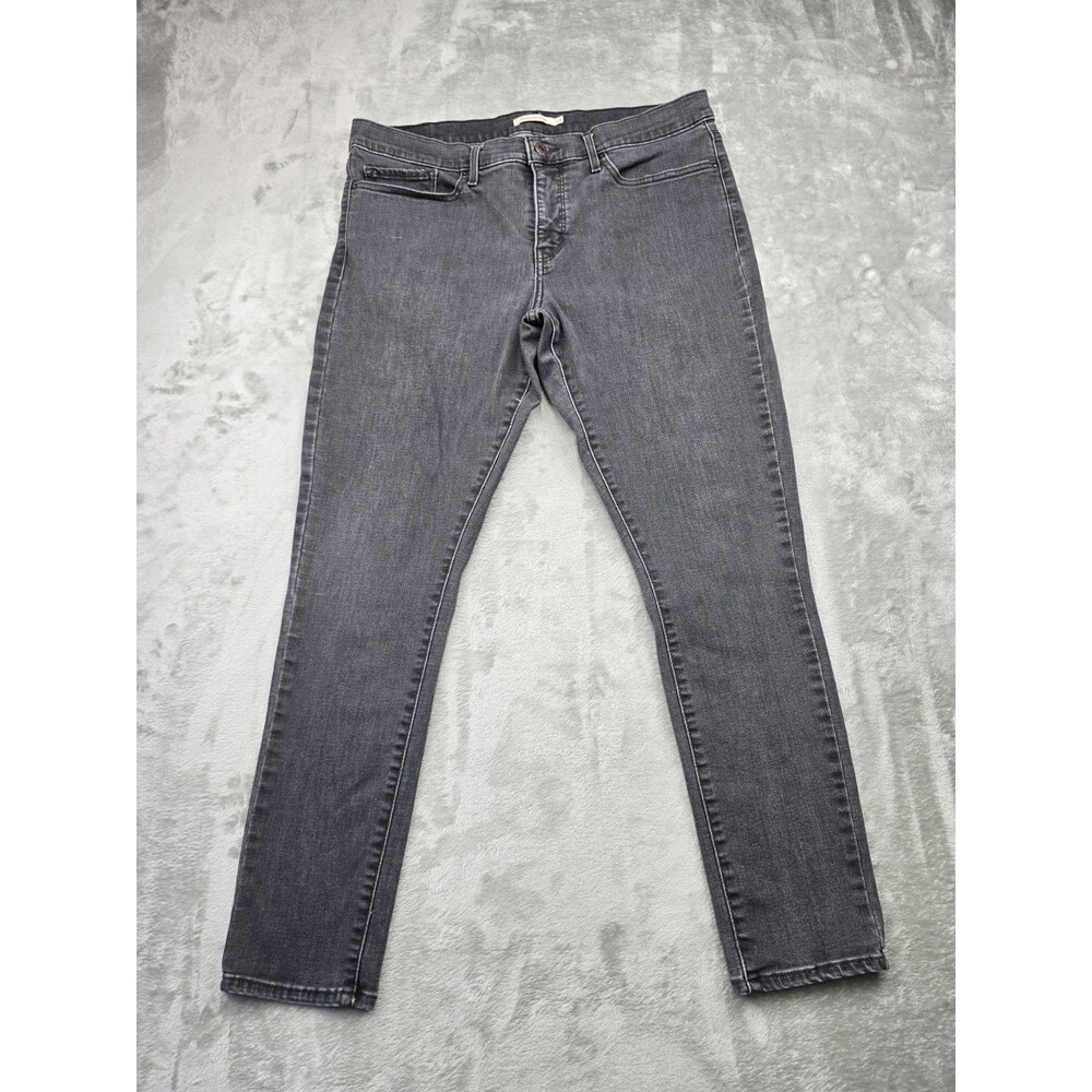 Levi's 311 Shaping Skinny Womens Jeans Size 33x30 Grey Black Mid Rise Stretch